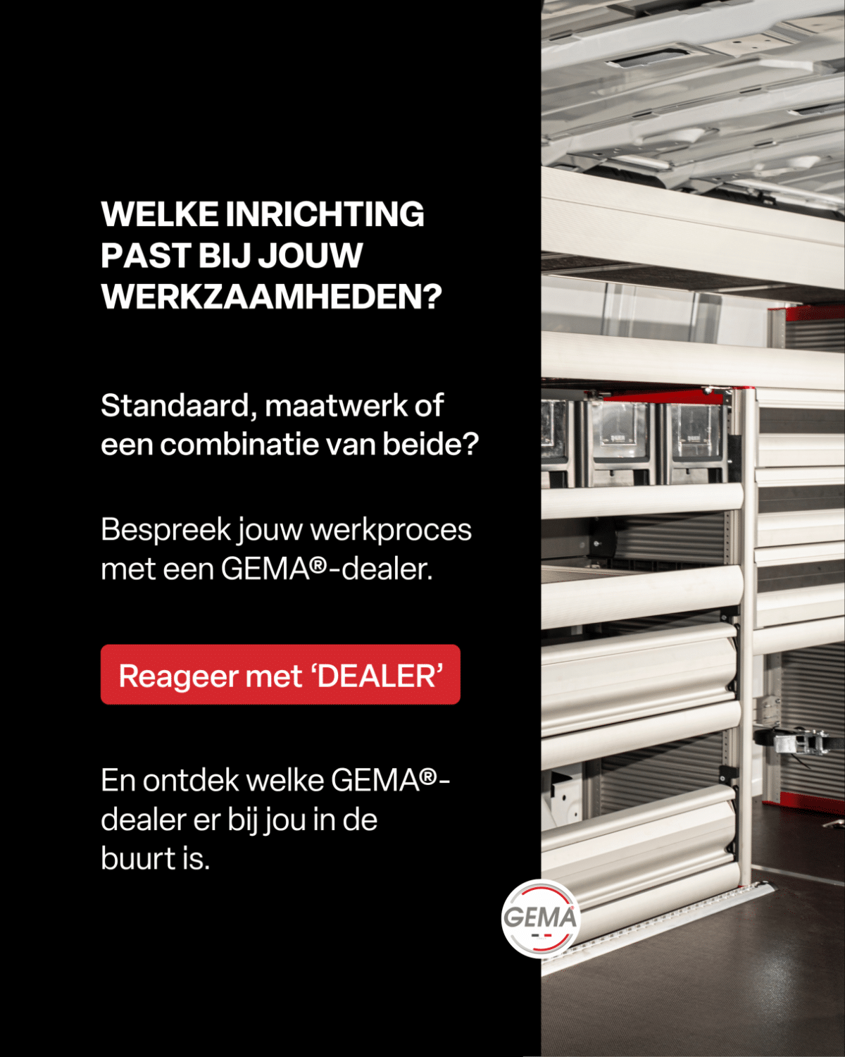 Bespreek je bedrijfswageninrichting met een GEMA dealer